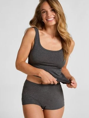 Hunkemöller Bokserki z miękkiej bawełny Szary