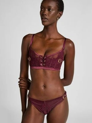 Hunkemöller Brazyliany Avela z wysokim wycięciem Czerwony