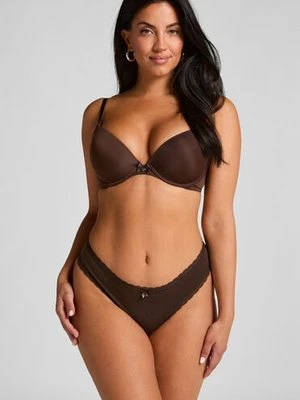 Hunkemöller Brazyliany bawełniane Georgia Brązowy