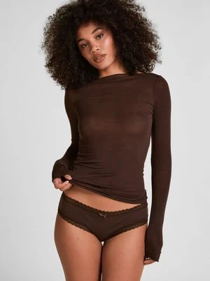 Hunkemöller Brazyliany bawełniane Georgia Brązowy