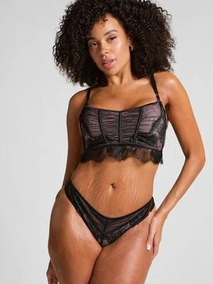 Hunkemöller Brazyliany Cynthia z wysokim wycięciem Czarny