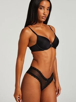 Hunkemöller Brazyliany V-shape Mesh Czarny