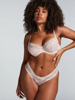 Hunkemöller Brazyliany V-shape Mesh Różowy