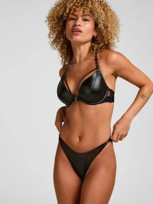 Hunkemöller Brazyliany z Wysokim Wycięciem Sam Czarny