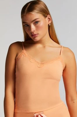 Hunkemöller Cami Rib Lace Top Pomarańczowy