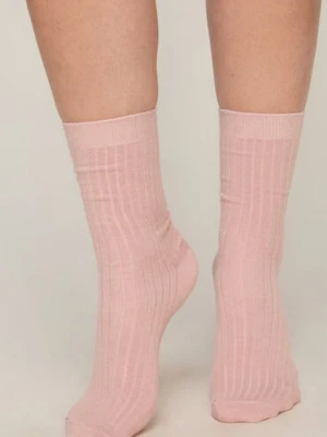 Hunkemöller Cashmere Blend Ribbed Socks Różowy