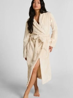 Hunkemöller Długi szlafrok fleece Biały