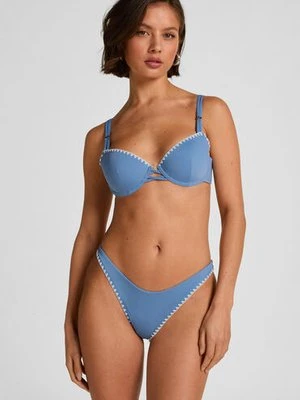 Hunkemöller Dół od bikini Joburg Highleg Niebieski