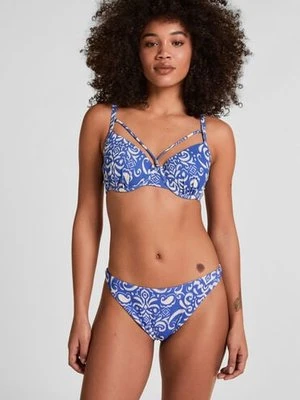 Hunkemöller Dół od bikini z wysokim wycięciem Cancun Niebieski