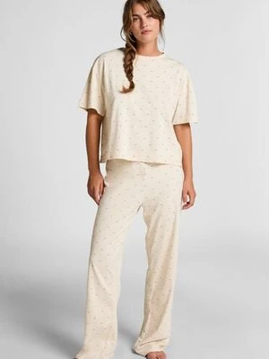Hunkemöller Dżersejowy zestaw piżamowy Subtle Biały