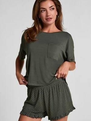 Hunkemöller Dżersejowy zestaw piżamowy Zielony