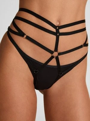 Hunkemöller Elastyczne otwarte majtki Czarny