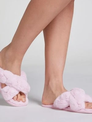 Hunkemöller Fake Fur Sliders Fioletowy