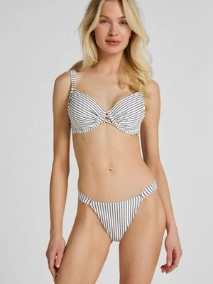 Hunkemöller Figi Bikini Highleg Stripes Biały