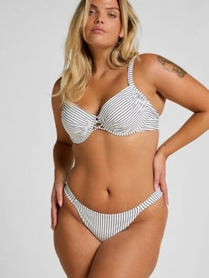 Hunkemöller Figi Bikini Highleg Stripes Biały