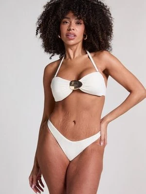 Hunkemöller Figi od bikini Cabo z wysokim stanem Biały