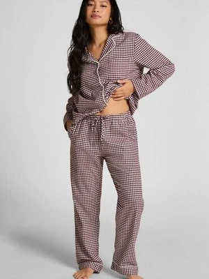 Hunkemöller Flanelowe spodnie od piżamy Fioletowy