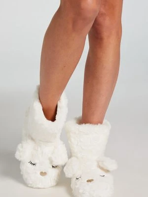 Hunkemöller Fur Slippers Biały