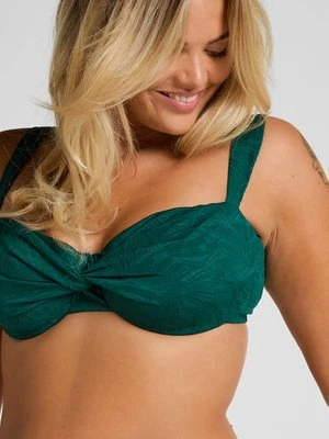 Hunkemöller Góra Bikini Azua z Fiszbinami Bez Wkładek Zielony
