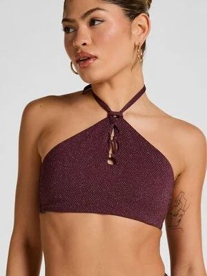 Hunkemöller Góra Bikini Trójkąt Panama ze Złotymi Kółkami Fioletowy