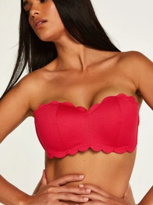 Hunkemöller Góra od bikini bandeau Scallop Różowy