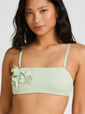 Hunkemöller Góra od Bikini Bandeau Tulum Zielony
