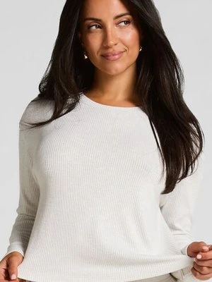 Hunkemöller Góra od piżamy z długim rękawem Beżowy