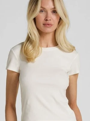 Hunkemöller Góra od Piżamy z Krótkimi Rękawami Biały