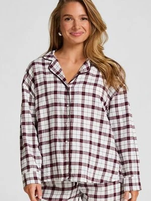 Hunkemöller górna część piżamy Flanela Biały