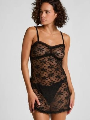 Hunkemöller Halka Darcy wykonana w całości z koronki Czarny