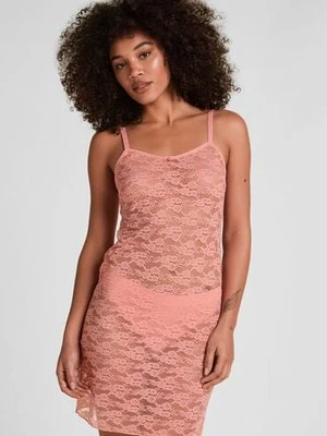 Hunkemöller Halka wykonana w całości z koronki Różowy