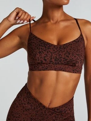 Hunkemöller HKMX  Stanik sportowy poziom 1 Brązowy