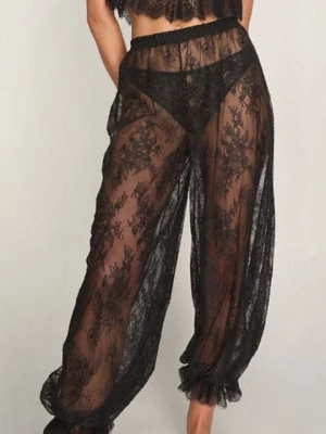 Hunkemöller Jogger Allover Lace Legacy Czarny