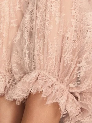 Hunkemöller Jogger Allover Lace Legacy Różowy
