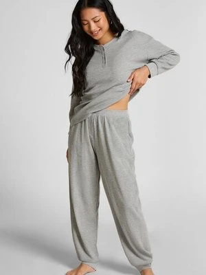 Hunkemöller Joggery z tkaniny wafel Szary