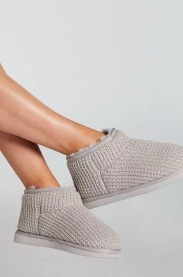 Hunkemöller Kapcie Knit Boot Szary