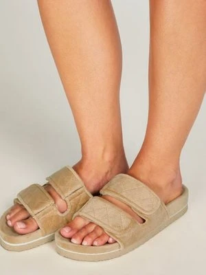 Hunkemöller Kapcie z weluru Tara Beżowy