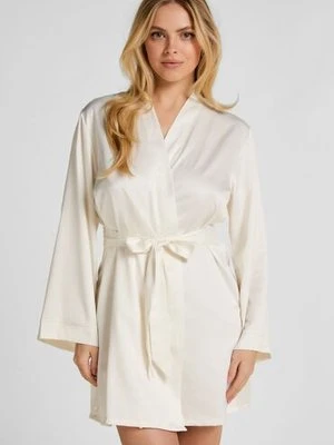 Hunkemöller Kimono Ślubny Satynowy Biały