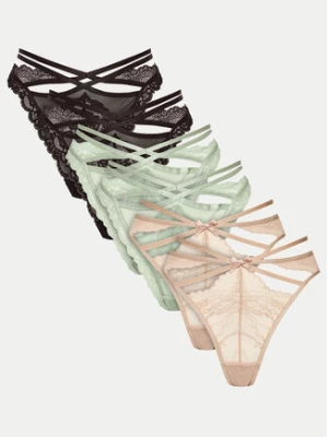 Hunkemöller Komplet 6 par stringów 206434 Kolorowy