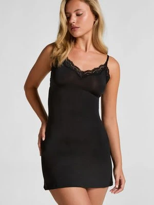 Hunkemöller Koronkowa halka wyszczuplająca Czarny