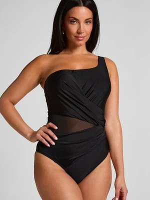 Hunkemöller Kostium kąpielowy Shaping Shell Mesh Czarny