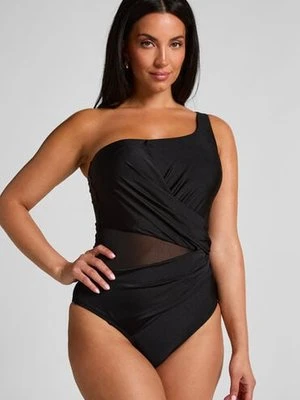 Hunkemöller Kostium kąpielowy Shaping Shell Mesh Czarny