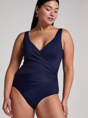 Hunkemöller Kostium kąpielowy Shaping Shell Mesh Niebieski