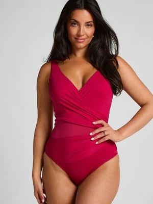 Hunkemöller Kostium kąpielowy Shaping Shell Mesh Różowy