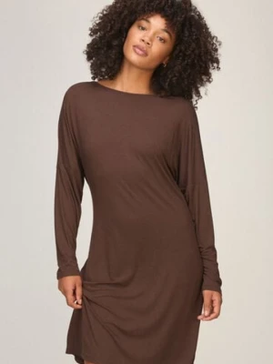 Hunkemöller Koszula nocna Jersey Essential Brązowy
