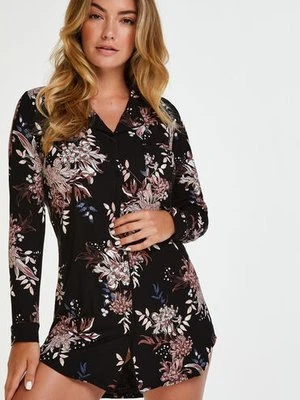 Hunkemöller Koszula nocna tkana Czarny
