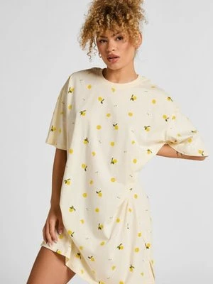 Hunkemöller Koszula nocna z okrągłym dekoltem Biały