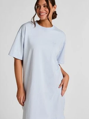 Hunkemöller Koszula nocna z okrągłym dekoltem Niebieski