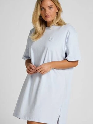 Hunkemöller Koszula nocna z okrągłym dekoltem Niebieski