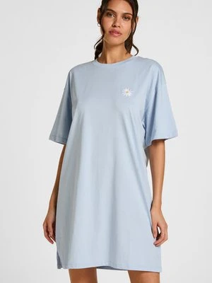 Hunkemöller Koszula nocna z okrągłym dekoltem Niebieski